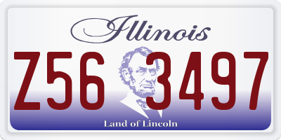 IL license plate Z563497