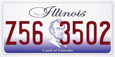 IL license plate Z563502