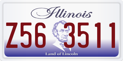 IL license plate Z563511