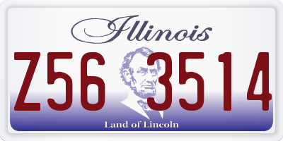 IL license plate Z563514