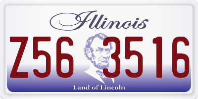 IL license plate Z563516
