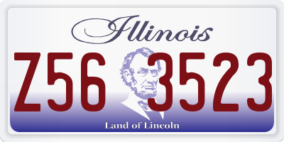 IL license plate Z563523