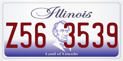 IL license plate Z563539