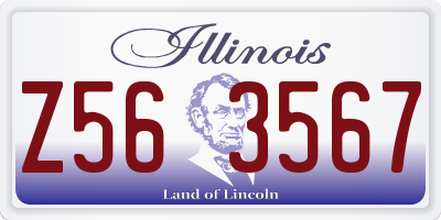 IL license plate Z563567