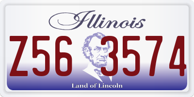 IL license plate Z563574