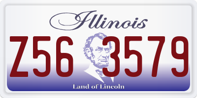 IL license plate Z563579