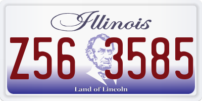 IL license plate Z563585