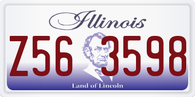 IL license plate Z563598
