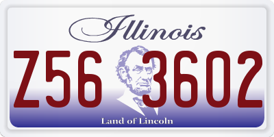 IL license plate Z563602
