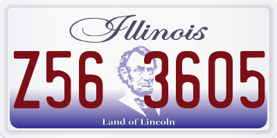 IL license plate Z563605