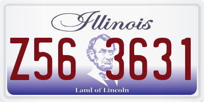 IL license plate Z563631