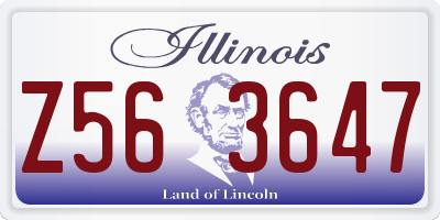 IL license plate Z563647