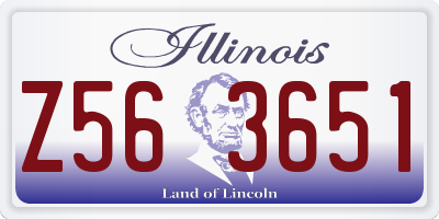 IL license plate Z563651