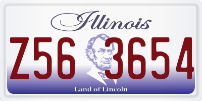IL license plate Z563654