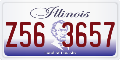 IL license plate Z563657