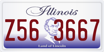 IL license plate Z563667