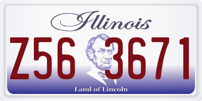 IL license plate Z563671