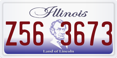 IL license plate Z563673