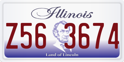 IL license plate Z563674