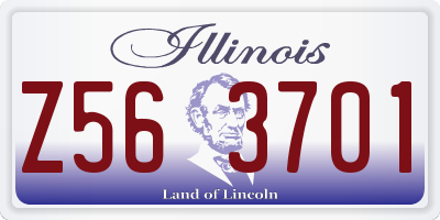 IL license plate Z563701