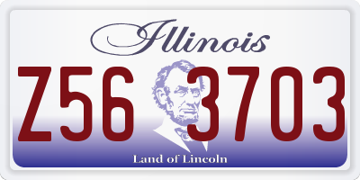 IL license plate Z563703