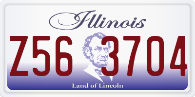 IL license plate Z563704