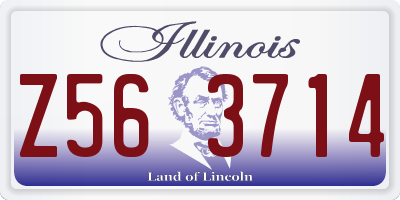 IL license plate Z563714
