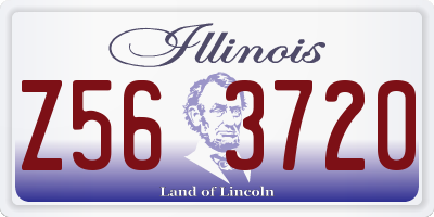 IL license plate Z563720