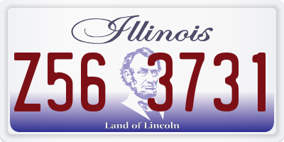 IL license plate Z563731