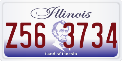 IL license plate Z563734