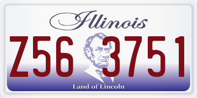 IL license plate Z563751