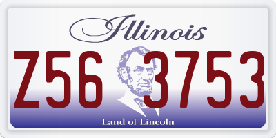 IL license plate Z563753