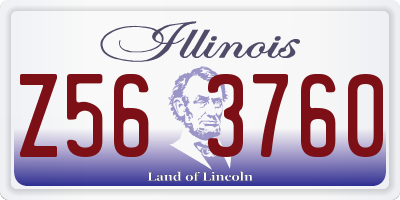 IL license plate Z563760