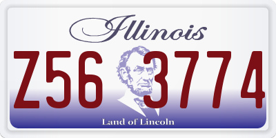 IL license plate Z563774