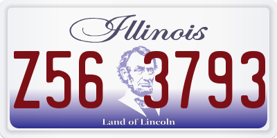 IL license plate Z563793