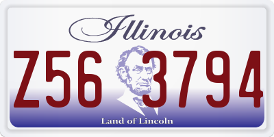 IL license plate Z563794