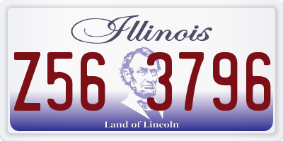 IL license plate Z563796