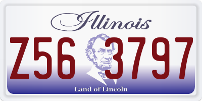 IL license plate Z563797