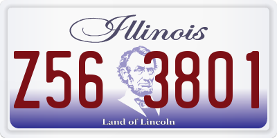 IL license plate Z563801