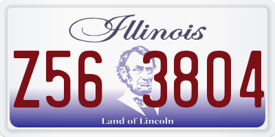 IL license plate Z563804