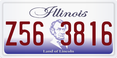 IL license plate Z563816