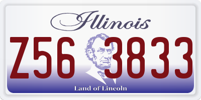 IL license plate Z563833