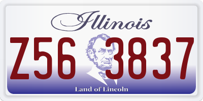 IL license plate Z563837
