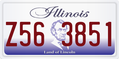 IL license plate Z563851