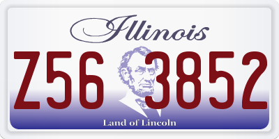 IL license plate Z563852