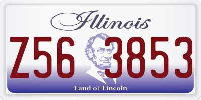 IL license plate Z563853