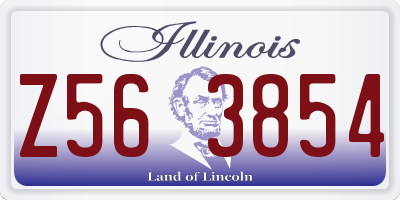 IL license plate Z563854