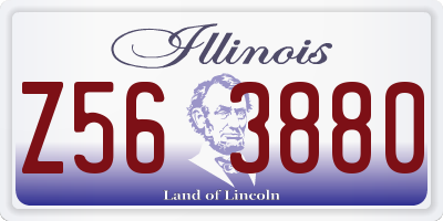 IL license plate Z563880