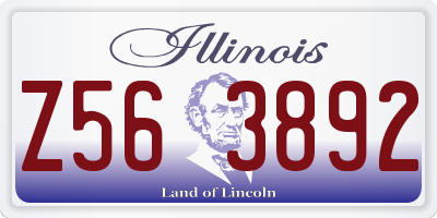 IL license plate Z563892