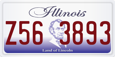 IL license plate Z563893